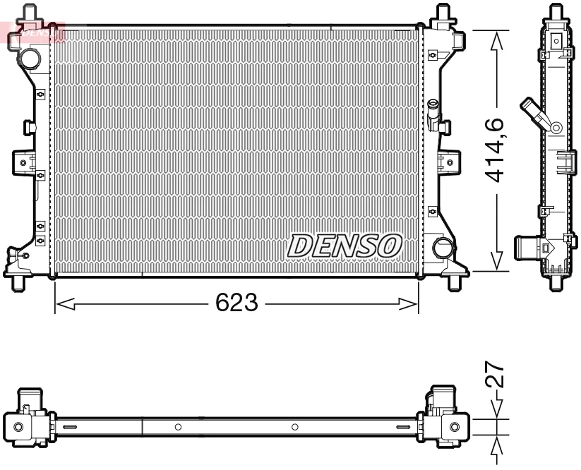 Chladič, chlazení motoru DENSO DRM47039 – OE 1770062M00 Chladič, chlazení motoru DENSO DRM47039 – OE 1770062M00
