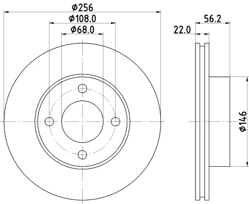 Brzdový kotouč HELLA 8DD355102-431