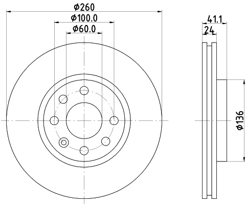 Brzdový kotouč HELLA 8DD355127-731