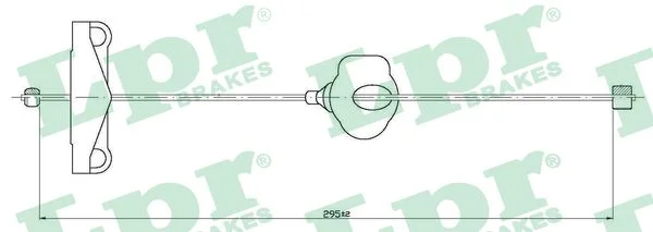 Tažné lanko, parkovací brzda LPR C0261B – OE 6750550